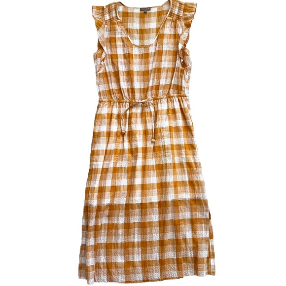 LILLA P SEMI SHEER PLAID DRESS SIZE LARGE PREPPY EFFORTLESS CASUAL Picnic Pin Up - Picture 14 of 14